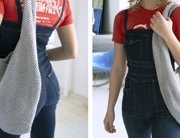 Marlene Market Knit Bag [FREE Knitting Pattern] | learnknittingonline.com