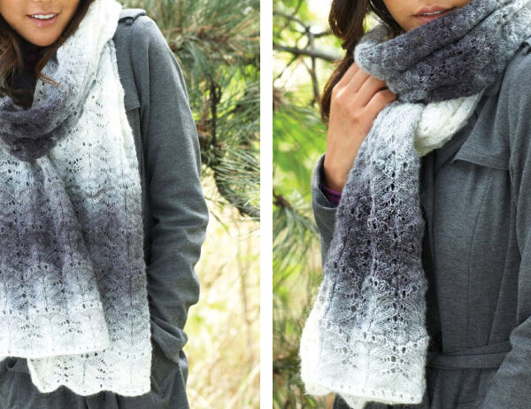 Make This Lace Scarf Knitting Pattern [FREE Knitting Pattern] | learnknittingonline.com